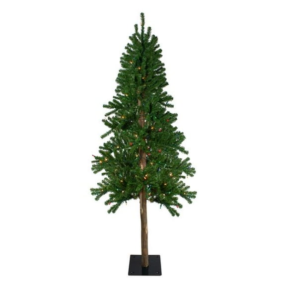 7 ft. Pre-Lit Alpine Artificial Christmas Tree - Multi-Color Light