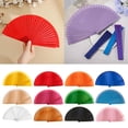 thumbnail image 2 of WINDLAND Wood Hand Fan Spanish Solid Color Folding Fan for Parties and Weddings Gift, 2 of 21