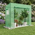 thumbnail image 4 of Kadyn Outdoor Portable Walk-in Greenhouse with PE Cover Heavy-Duty Metal Frame Roll-up Zipper Door, 4 of 7