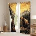 thumbnail image 3 of Homewish Jungle Wildlife Deer Black Out Curtains,Country Farmhouse Lodge Curtains Pack of 2 (42x63 Each),Orange Brown Bedroom Curtains For Teens,Ultra Soft Home Decor, 3 of 6