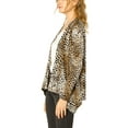 thumbnail image 5 of Allegra K Women's Leopard Print Long Sleeve Open Front Cardigan, 5 of 8