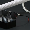 thumbnail image 2 of New Men's Metal Double Beam Polarized Sunglasses Square Anti Glare Driving Sun Glasses Man PhotochromicTransparent Anti Blue Light Glasses, 2 of 8