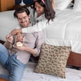thumbnail image 2 of Plutus 22" x 22" Angles Abstract Luxury Throw Pillow in Brown and Beige, 2 of 9