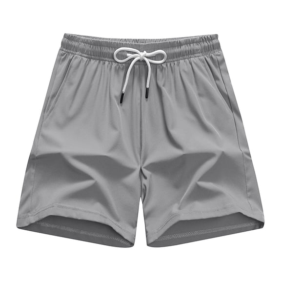 SBYOJLPB Men's Shorts Solid Color Polyester Shorts Outdoor Casual Sports Beach Pants