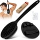 thumbnail image 1 of wonima11 Silicone Back Scrubber & Bath Glove Set 2PCS, 13.4'' Gentle Shower Back Scrubber with Dual-Side Head Non-Slip Handle, 360° Anti-Slip Hand-fit Bath Glove for Rich Foaming Deep Cleaning(Black), 1 of 1