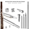 thumbnail image 3 of Kit de Tornillo de Reparacia de Fagot, Bloques Ranurados piezas de Repuesto de Fagot Varillas Roscadas Tornillos Pequeños Grandes para Mantenimiento del Instrumento de Viento, 3 of 7