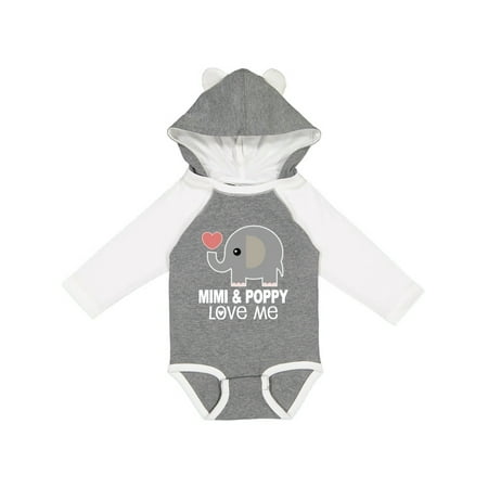 

Inktastic Mimi and Poppy Love Me Grandchild Gift Baby Boy or Baby Girl Long Sleeve Bodysuit