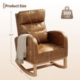thumbnail image 3 of BeesClover Rocking Chair, Nursery Chair with Pillow, Rocking Accent Armchair for Living Room Bedroom Nursing Room, 3 of 8