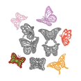 thumbnail image 1 of Troqueles de corte HGSALK 5 piezas de mariposa de metal de acero al carbono, 1 of 5