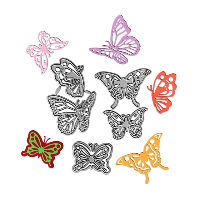 Troqueles de corte HGSALK 5 piezas de mariposa de metal de acero al carbono