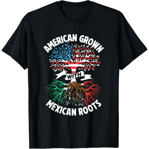 American Grown With Mexican Roots Mexico Us Mexican American T-Shirt Shirts