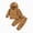 T034-Brown, variant on Zuwimk Baby Boys' Girls And Toddler Rib Hoodie Long Sleeve Top and Pants, 2 Piece Outfit Fall Set(T034-Grey)