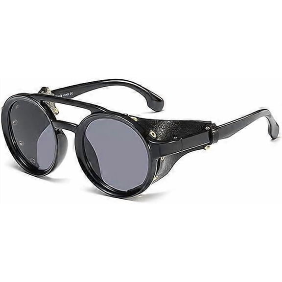 Gothic sunglasses round sunglasses retro side visor sunglasses steampunk retro men's and women's