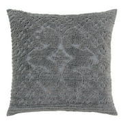 Better Trends 26"x 26" Euro Pillow Sham 100% Cotton Pillow Cover Medallion Design Machine Washable (Gray) Ashton Collection