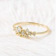 thumbnail image 4 of Lzz 14k Gold Simple Diamond Ring Cubic Zirconia Stackable Diamond Ring Ladies Wedding Ring Size 6-10 (US Code 6), 4 of 4