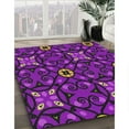 thumbnail image 2 of Ahgly Company Indoor Rectangle Patterned Dark Violet Purple Novelty Area Rugs, 2' x 5', 2 of 6