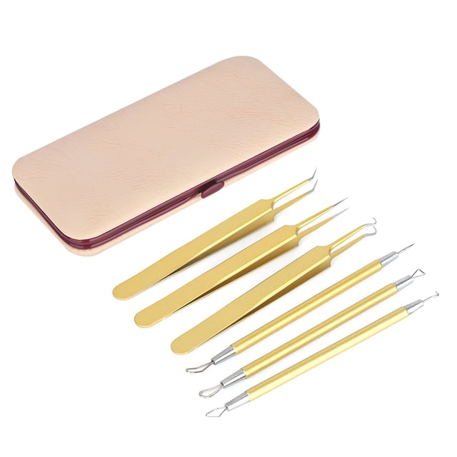 Pimple Extractor Remover,6pcs Blackhead Acne Clip Acne Remover Tool Blackhead Extractor Tool Rugged and Tough