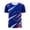 Blue, variant on Mens Soccer Shirt Cabo Verde Raglan Tops Short Sleeve Cape Verde Print T Shirt Casual Top Sports Fan Casual Tops Tee L