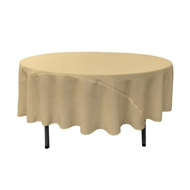 TCpop90R-KhakiP03 Nappe en Popeline de Polyester & 44; Kaki - 90 Po Ronde