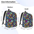thumbnail image 3 of Bixox Colored Glass1 Printing Canvas Backpack Lightweight Casual Travel Backpack School Backpack Fits 15.6 Inch Notebook, 3 of 5
