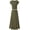 Army Green, variant on Women's 2 Piece Summer Outfits Dressy Casual Knit Short Sleeve Crop Top High Waist Midi Skirt Set