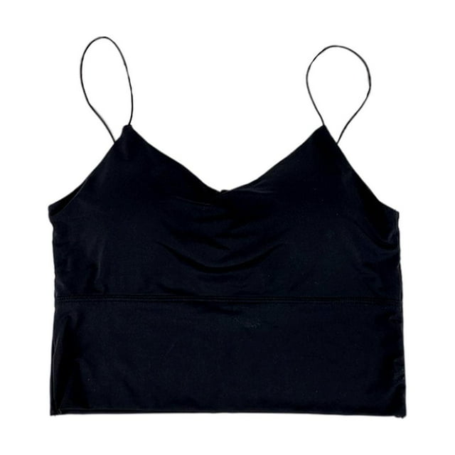 Bralette corto de mujer Zulema sin costuras negro 36 cm