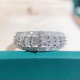 thumbnail image 2 of For Women Gorgeous 925 Silver Ring Cubic Zircon Wedding Party Gift Sz 6-10, 2 of 6