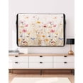 thumbnail image 3 of Outdoor TV Cover 52 to 55 Inch Weatherproof, Rustic Floral Waterproof TV Screen Protector for Outside Decor with Zipper and Pocket 52"L x 30"H , Vintage Watercolor Flowers Herb, 3 of 7