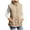 Khaki, variant on Puffer Vest for Women Stand Collar Zip up Button Sleeveless Padded Jacket Winter Wram Coat with Pockets