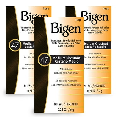 Bigen Permanent Powder Hair Color 3-Pack: 47 Medium Chestnut