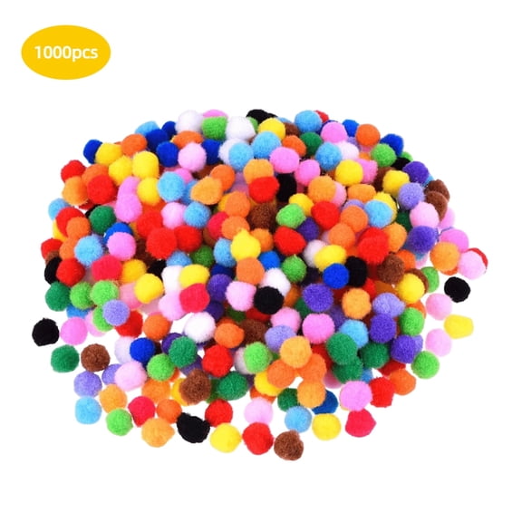 RYLZX 1000 Pcs 0.5 Inch Polypropylene Pompoms for Craft Making, Small Pom Poms Balls Art and Craft DIY Decorations(Multicolor)
