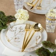 thumbnail image 2 of (60 PACK) EcoQuality 7.5" inch Round White Plastic Plates with Gold Floral Antique Design - Disposable China Like Party Plates, Heavy Duty Salad Plates, Dinner Plate, Dessert, Wedding, Serveware, 2 of 4