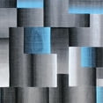 thumbnail image 6 of Emma + Oliver 8x10 Modern Cubist Olefin Accent Rug in Gradient Shades of Black, Gray and Blue with Natural Jute Backing, 6 of 6