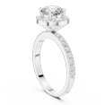 thumbnail image 3 of Zuwelria 1.23 Carat Beautiful Cushion Cut | D/VVS1 Moissanite Diamond Engagement Ring - Halo Bridal Ring - Promise Ring | 18K White Gold Over Sterling Silver | D/VVS1 Size 5, 3 of 8
