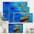 thumbnail image 4 of Designart 'Boats During Warm Sunset Resting On The Water IV' Nautical & Coastal Framed Canvas Wall Art Print, 4 of 5