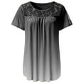 thumbnail image 6 of Idoravan Fashion Womens Causal Round Neck Summer Tops Clearance Printing Short Sleeve T-Shirt, 6 of 7
