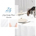 thumbnail image 5 of Qucyy 24 Pack White Round Tablecloths, 60 Inch White Plastic Disposable Table Cloth, White Plastic Table Cloths for Parties, Picnic, Birthday, Wedding,Outdoor, 5 of 5