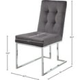 thumbnail image 6 of Pemberly Row Contemporary Velvet Dining Chair in Gray (Set of 2), 6 of 8