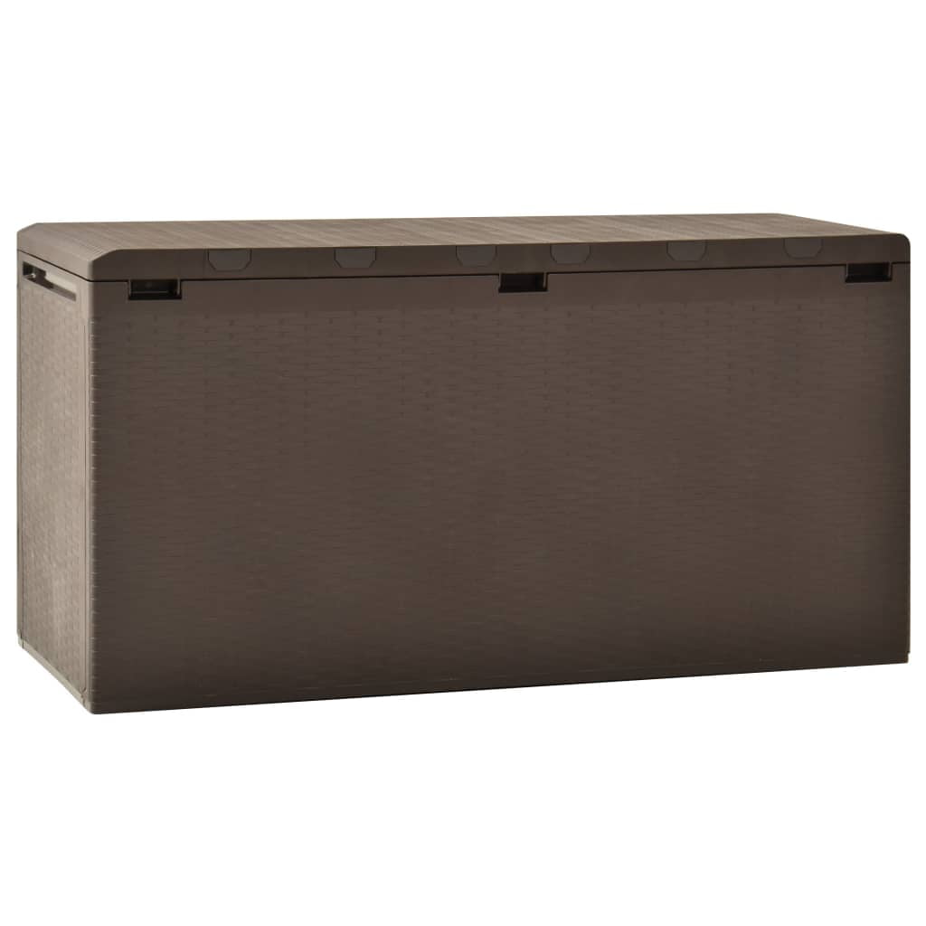 Patio Storage Box Brown 44.9"x18.5"x23.6" Outdoor Storage Boxes