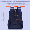 thumbnail image 3 of Mochila escolar integrada de gran capacidad para estudiantes de primaria, mochila para niños con diseño de sirena y astronauta, 3 of 5
