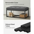 thumbnail image 5 of SONGMICS 30" Storage Ottoman Bench Hold up to 660lbs Bedroom Ottoman Bench Enough Storage for Bedroom Entryway Living Room Dark Gray, 5 of 6
