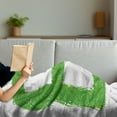 thumbnail image 3 of Letter B Soft Flannel Fleece Blanket, Kids Baby Boys Children Capital B Name Fresh Growth Environment Ecology Concept, Cozy Plush for Indoor and Outdoor Use, 70" x 90", Green White, by Ambesonne, 3 of 5
