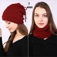 thumbnail image 3 of CEHVOM 2 In 1 USB Heated Knitted Hat And Neck Gaiter Set Winter Warm Fleece Hat Heating Circle Loop Scarf For Men And Women, 3 of 8