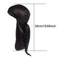 thumbnail image 3 of Kalauyu Mens Hip-hop Headwrap Satin Tie Back Durag Headwrap Hat with Smooth Fabric One Size Fits Most, 3 of 4