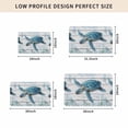 thumbnail image 5 of Sea Turtle Blue Door Mat Indoor Outdoor, Coastal Ocean Seaweed Wooden Grain Non Slip Welcome Mat with Rubber Backing, Absorbent Fabric Front Door Mats Entryway Rug for Home Patio Entrance 20"x31.5", 5 of 9