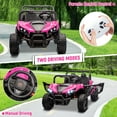 thumbnail image 3 of Towallmark 24V Kids Ride on UTV Car, 2 Seater Electric Powered Ride-on Toys Off-Road Truck with Remote Control (3.1 MPH Max Speed), Safety Belt, Storage Compartment, Music Player & LED Lights, 3 of 8