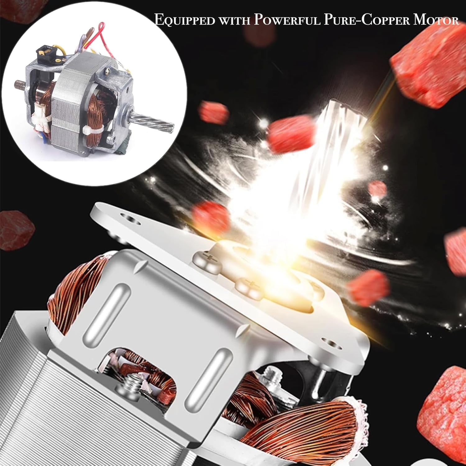 -G31 Electric Meat Grinder - 800W  Power Stainless Steel Sausage Maker with 3 Plates