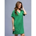 thumbnail image 2 of Womens V-Neck T-Shirt Dress, 2 of 8