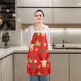 thumbnail image 6 of Gustave 3-Pack Christmas Apron Linen Kitchen Cooking Baking Apron Xmas Holiday Decorative Costume Accessory for Women Men, 6 of 8