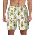 thumbnail image 2 of Picia Avocado Playing Music pattern Mens Swim Trunks with Compression Liner Stretch Beach Shorts Quick Dry with Zipper Pockets No-Chafing Board Shorts-XX-Large, 2 of 9